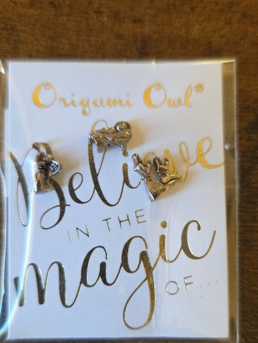 Origami Owl Silver Nativity Charm Set - Angel, Baby Jesus & Mary and Joseph